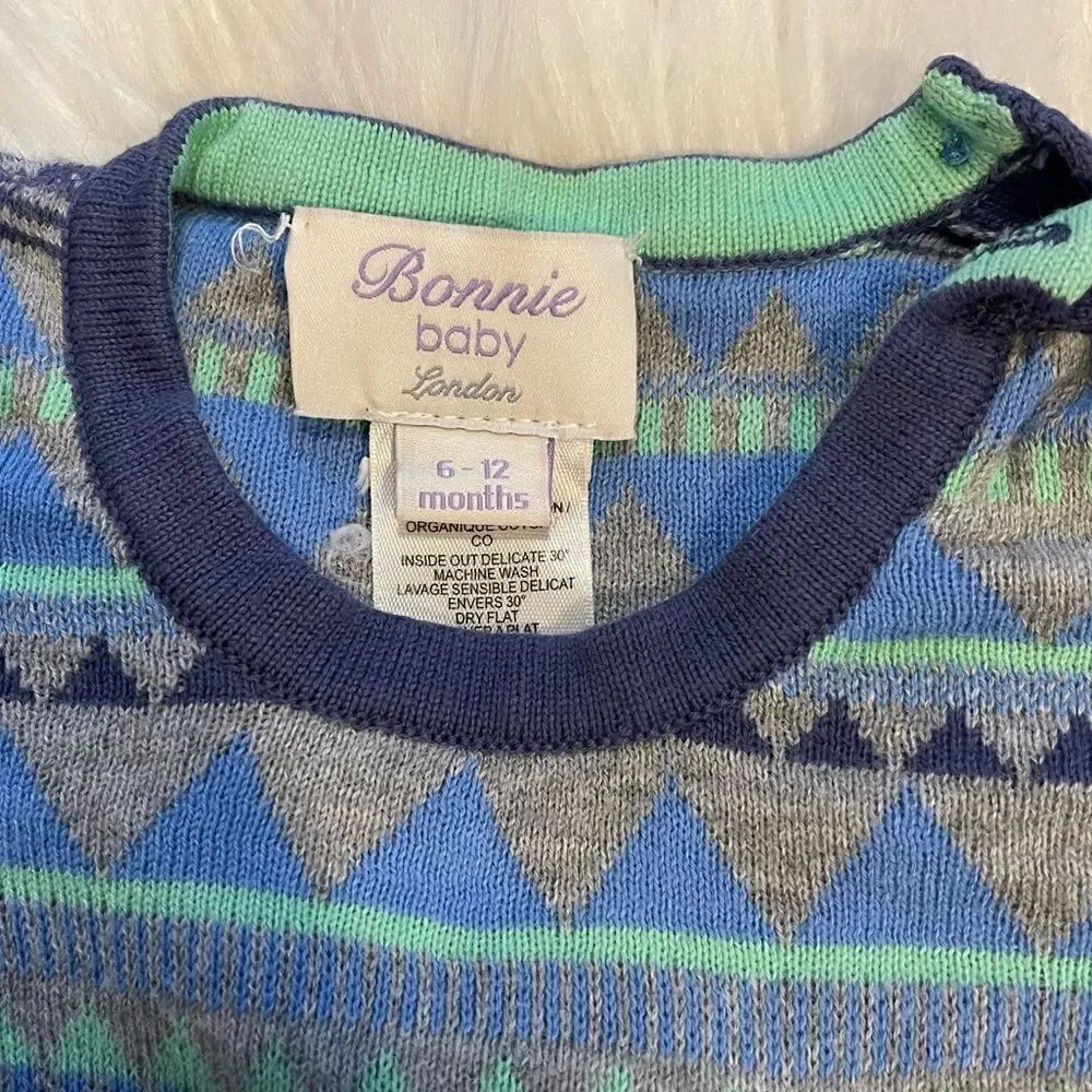 Bonnie Baby London Knit Onesie | SZ 6-12 months